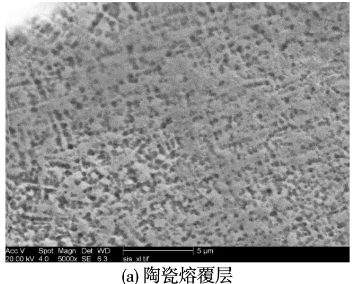 圖11 SiC陶瓷熔覆層的橫截面顯微組織組織